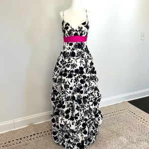 Floor length Prom | Party Dress | Black & White